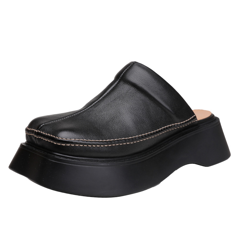 Genuine Leather Comfort Outdoor Casual Closed Toe Sandal Slippers