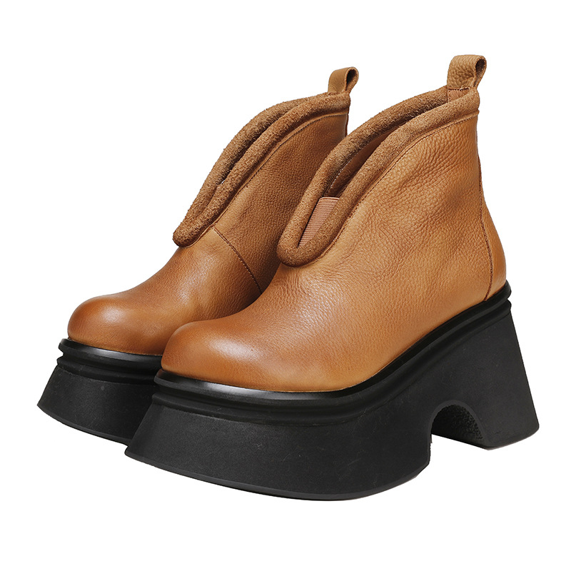 All Season Elevator Sole Short Boots for Women