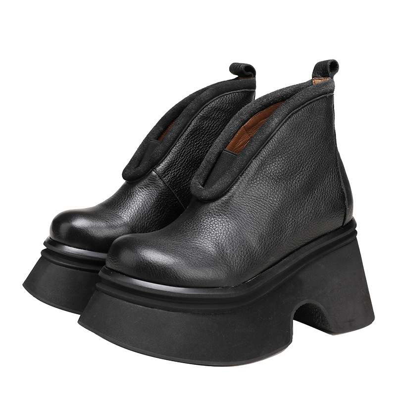 All Season Elevator Sole Short Boots for Women