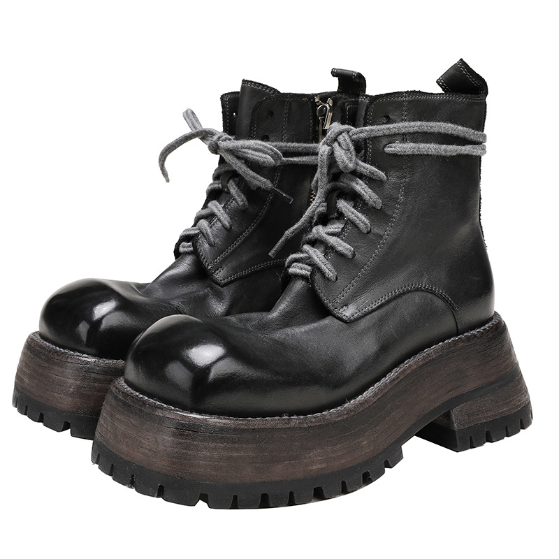 Genuine Leather Heavy Sole British Style Martin Boots