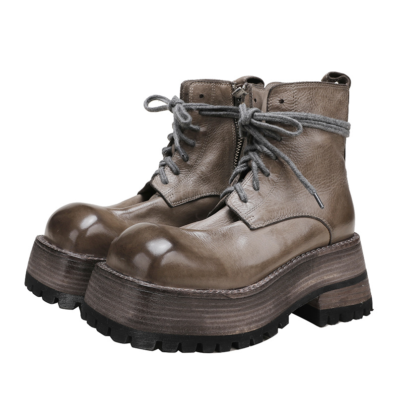 Genuine Leather Heavy Sole British Style Martin Boots