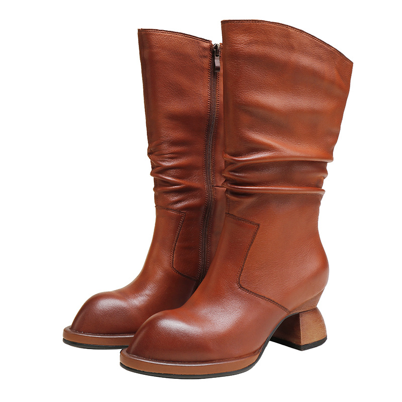 Round Toe Comfort High Boots, Fashion Long Boots