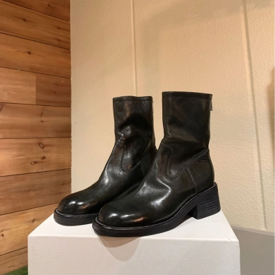 Women's British Style Genuine Leather Slim Fit Sock Boots – Autumn/Winter New Arrivals 02