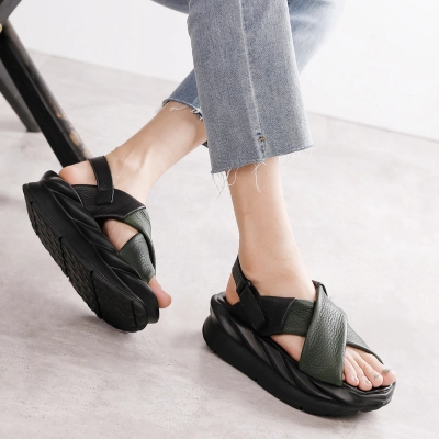 Women's Vintage Color-Block Soft Sole Comfort Walking Casual Leather Shoes 02