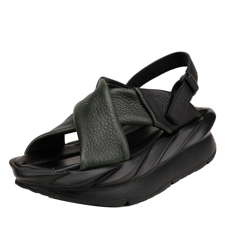 Women's Vintage Color-Block Soft Sole Comfort Walking Casual Leather Shoes