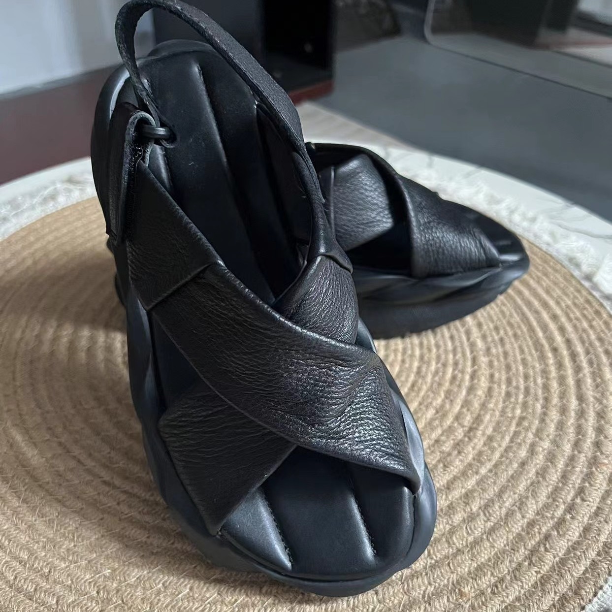 Women's Vintage Color-Block Soft Sole Comfort Walking Casual Leather Shoes