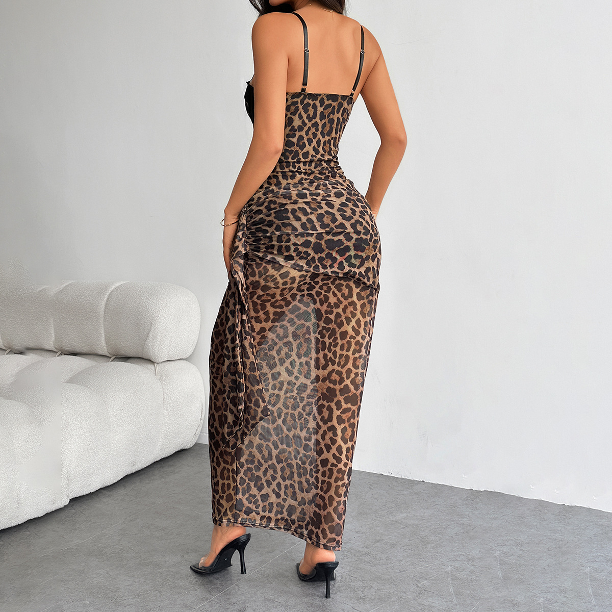 Wild Leopard Print Strapless Sexy Lace Bodycon Dress – Trendy Party & Clubwear for Women