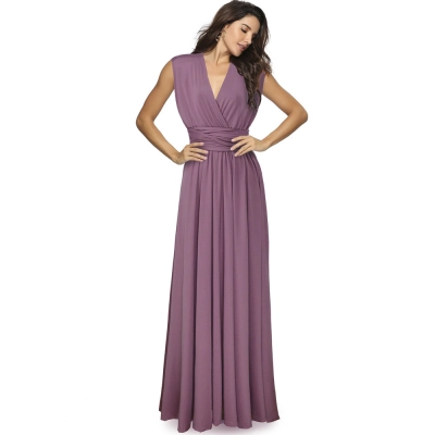 Criss-Cross Back Sexy Tie Dress for Women – Long Flowy Evening Gown with Adjustable Straps 2025 Summer New Arrival 01