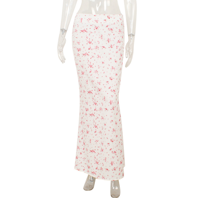 Floral Print High Waist Midi Skirt for Women – Lightweight Flowy Dressy Skirt for Beach, Vacation, Casual Wear