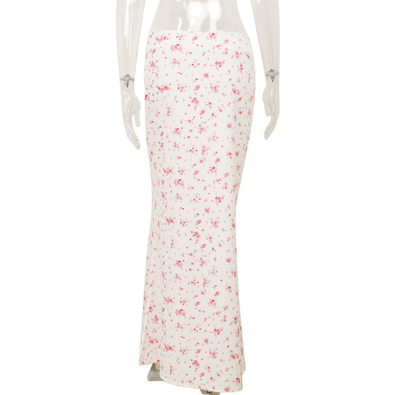 Floral Print High Waist Midi Skirt for Women – Lightweight Flowy Dressy Skirt for Beach, Vacation, Casual Wear