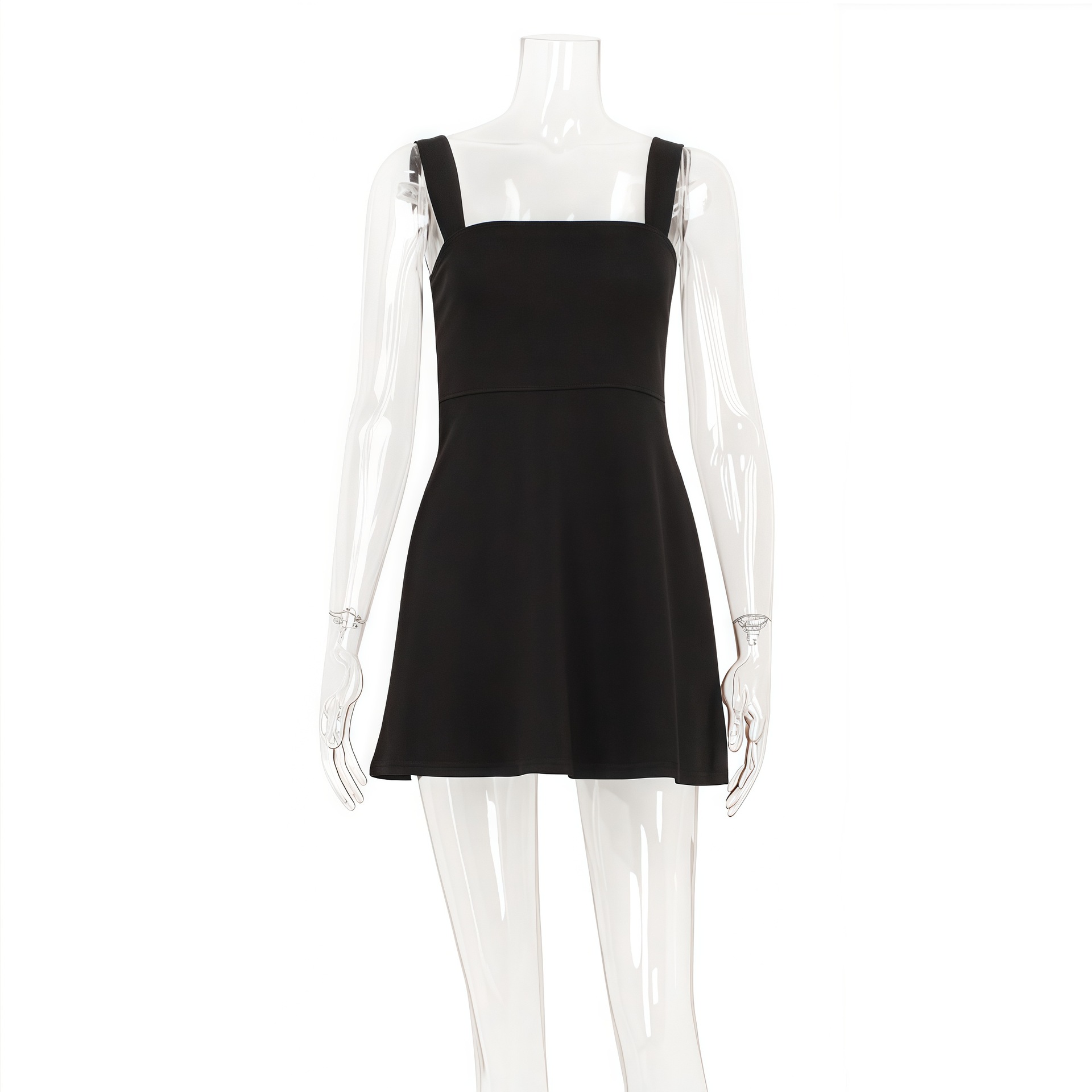 copy of Sexy Lace Trim Bodycon Strap Dress with Sleeve Cuffs – Seductive Lingerie Style Outfit for Night, Date & Party Wear