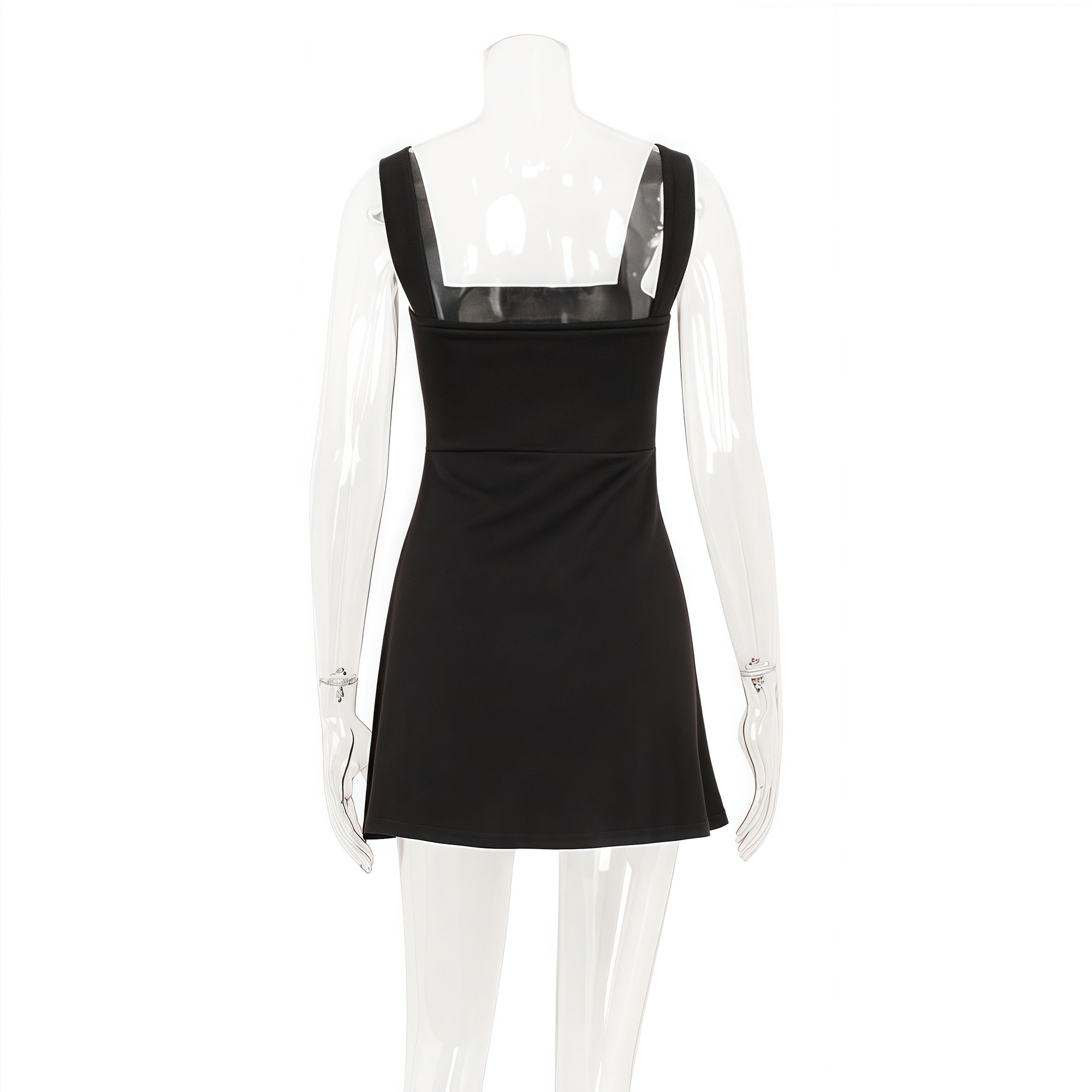 copy of Sexy Lace Trim Bodycon Strap Dress with Sleeve Cuffs – Seductive Lingerie Style Outfit for Night, Date & Party Wear