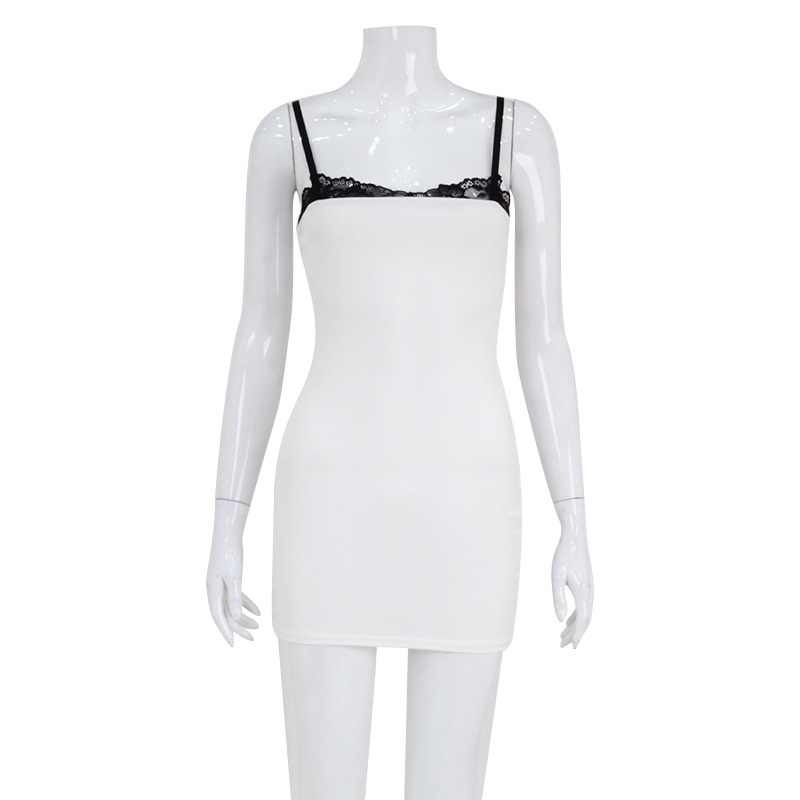 Silk Panel Halter Bodycon Mini Skirt – Sexy Style Solid Color Skirt for Party, Date, Night Out