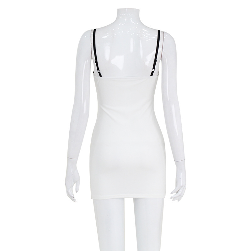 Silk Panel Halter Bodycon Mini Skirt – Sexy Style Solid Color Skirt for Party, Date, Night Out