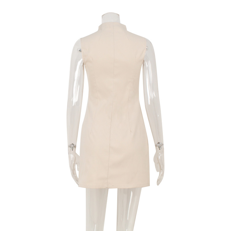 Elegant Sleeveless Waist-Cinching Mini Dress – Stylish Women’s Casual Dress for Everyday, Date & Summer Outings