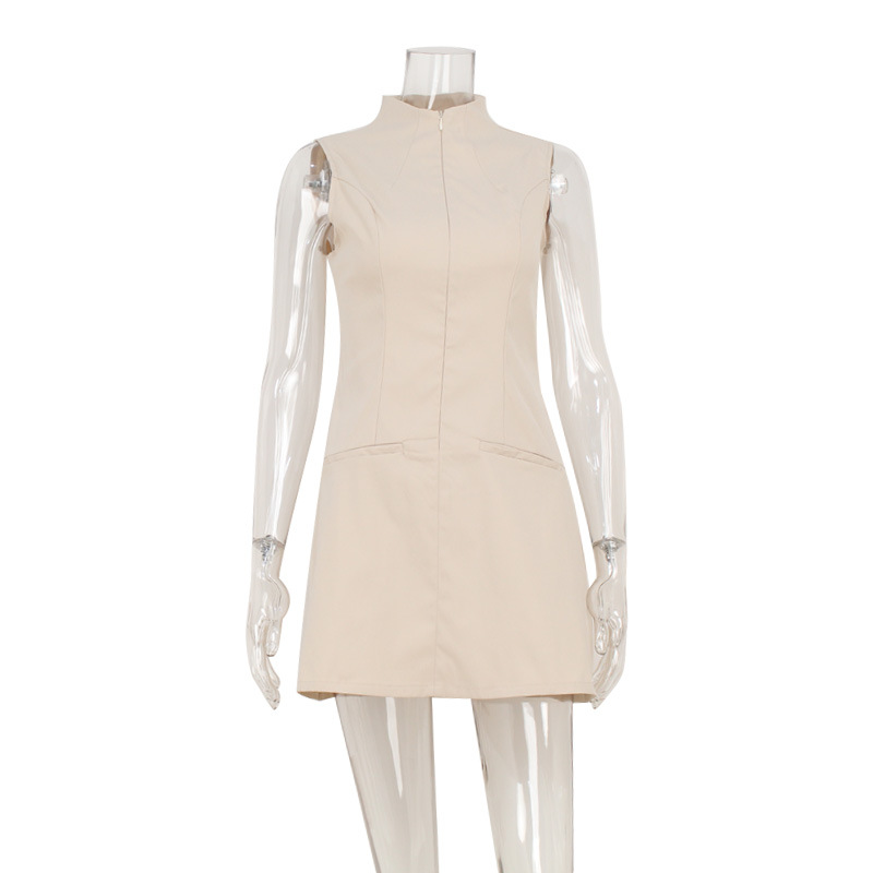 Elegant Sleeveless Waist-Cinching Mini Dress – Stylish Women’s Casual Dress for Everyday, Date & Summer Outings