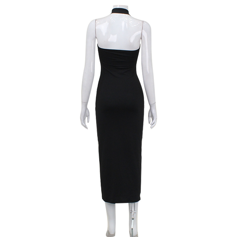 Elegant Cross-Back Tie Strap Bodycon Midi Dress – Sleek & Slimming Outfit for Office, Date & Party