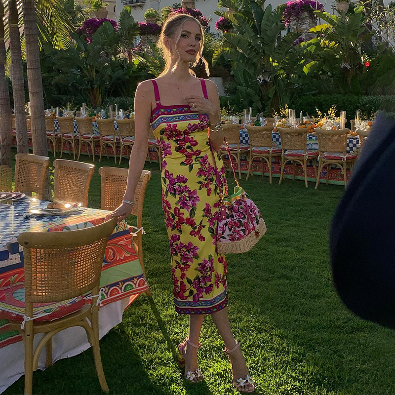 Ethnic Vintage Print Fitted Bodycon Halter Long Dress – Boho Chic Skirt for Festival, Vacation & Date Wear