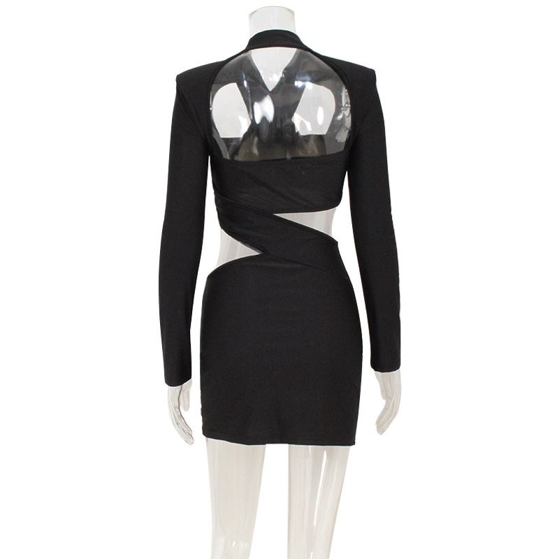 Sexy Cut-Out Clubwear Bodycon Mini Dress – Trendy Tight Party Dress for Night Out & Festival