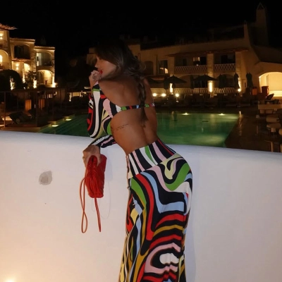 Crop Top & Midi Skirt Set – Sexy Beach Vacation Outfit for Women, Two-Piece Bikini Cover-Up Set 02