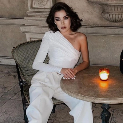 Asymmetrical One-Shoulder Long Sleeve High-Stretch Off-Shoulder Knotted Stylish Sexy Elegant Jumpsuit – Women's Fitted One-Piece Bodysuit Top 02