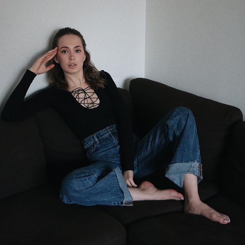 Long Sleeve Deep V Cutout Mesh Lace-Up Bodycon Jumpsuit for Women