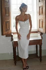 Designsoo Stylish and Sexy Polka Dot Bodycon Midi Dress review Emily Johnson