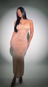 Sexy High Waist Crystal Rhinestone Mermaid Bodycon Strapless Evening Dress – Glamorous Party Dress review Emily Thompson