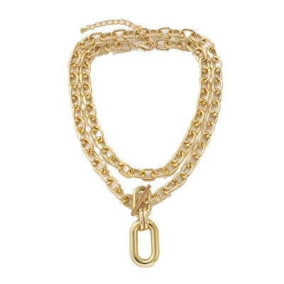 Double Layer Chain Necklace Set 01