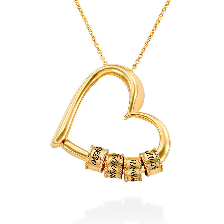 Heart Shape Bead Necklace For Women