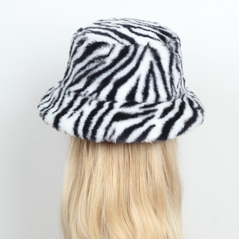 Faux Fur Bucket Hat Women Winter