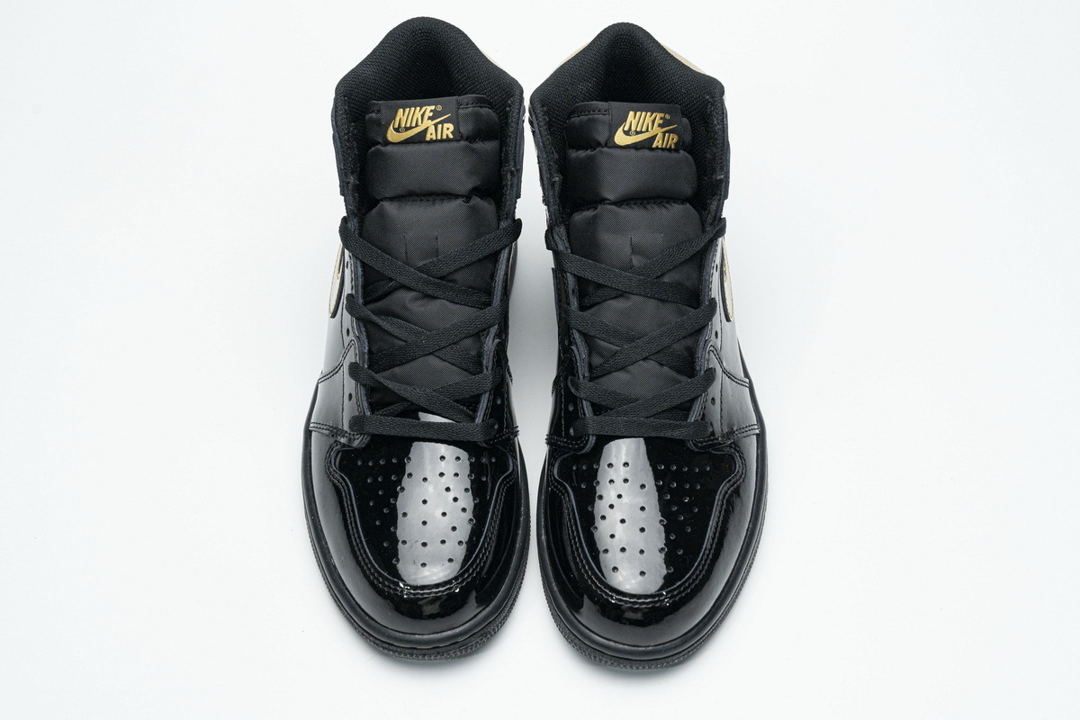 PK God Air Jordan 1 Retro High Black Metallic Gold (2020) 555088-032