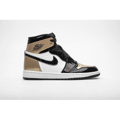 PK God Air Jordan 1 Retro High NRG Patent Gold Toe 861428-007 02
