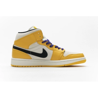 LJR Air Jordan 1 Mid SE Lakers 852542-700  02