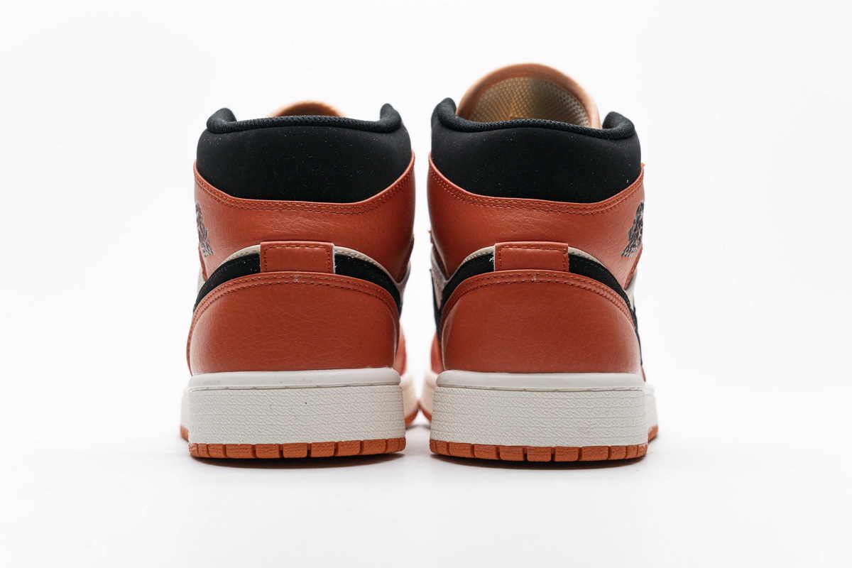 LJR Air Jordan 1 Mid Team Orange Black 852542-800