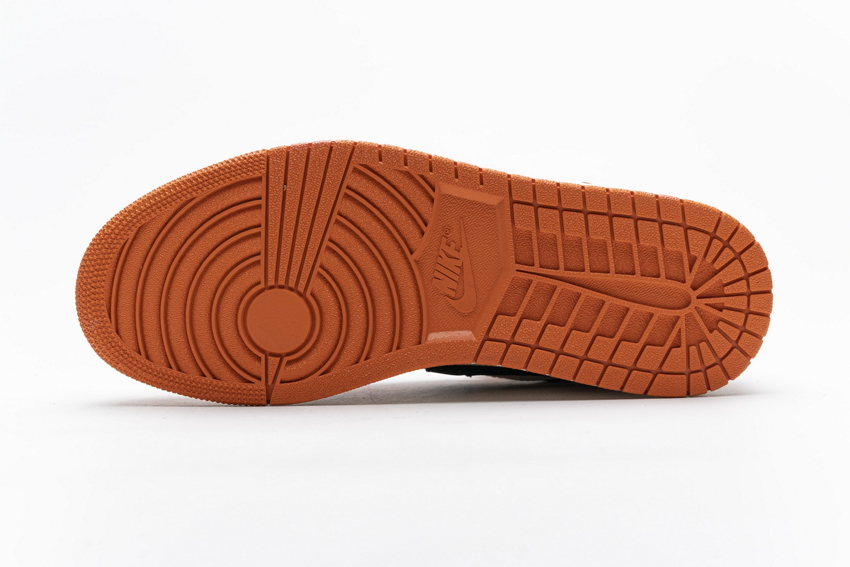 LJR Air Jordan 1 Mid Team Orange Black 852542-800