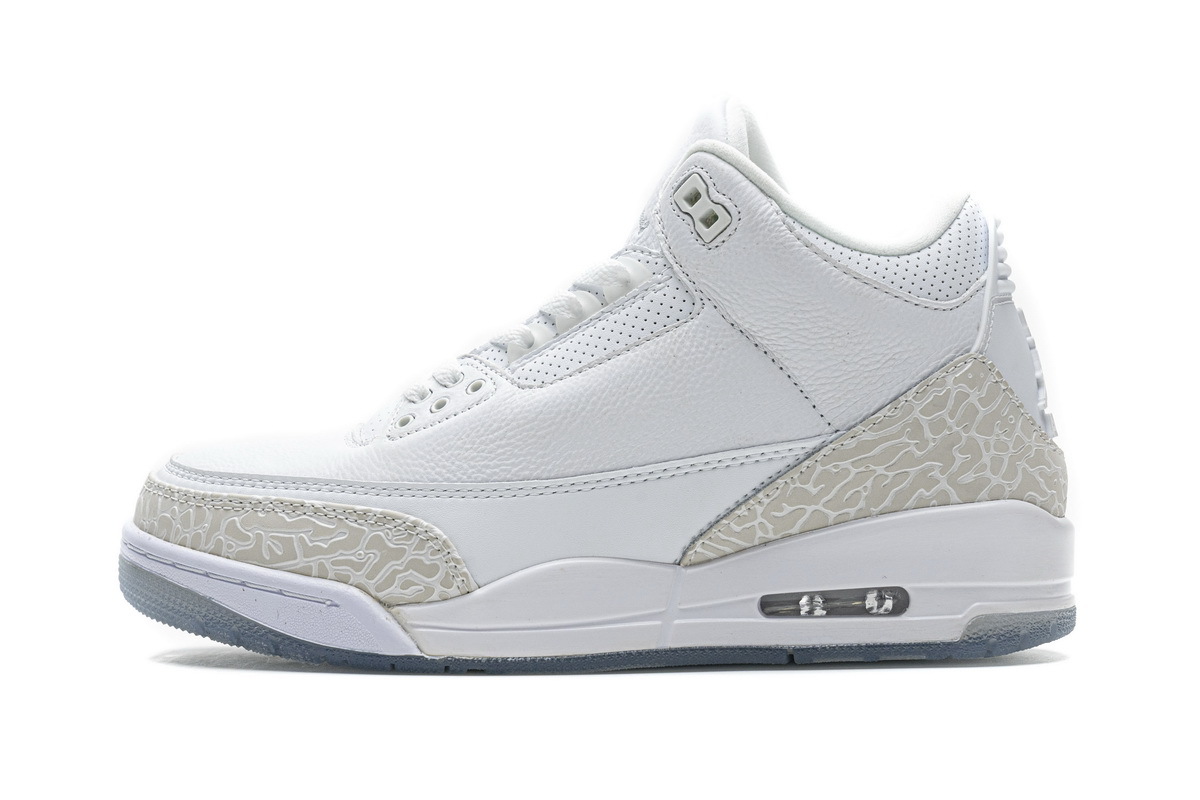 PK God Air Jordan 3 Retro Pure White (2018) 136064-111