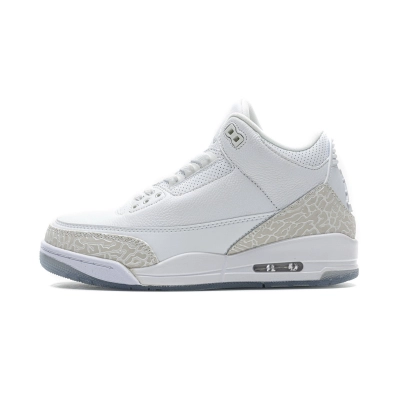 PK God Air Jordan 3 Retro Pure White (2018) 136064-111 01