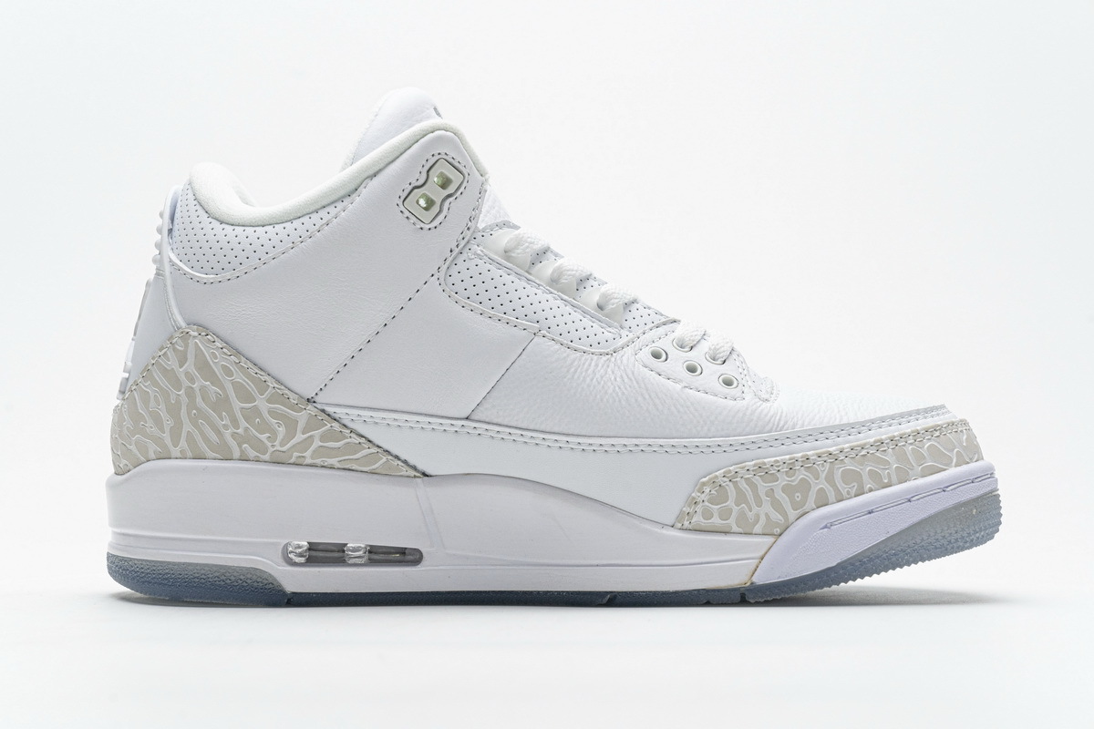 PK God Air Jordan 3 Retro Pure White (2018) 136064-111
