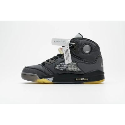 PK God Air Jordan 5 Retro Off-White Black CT8480-001 01
