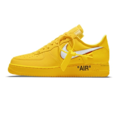 PK God Nike Air Force 1 Low OFF-WHITE University Gold Metallic Silver DD1876-700 01