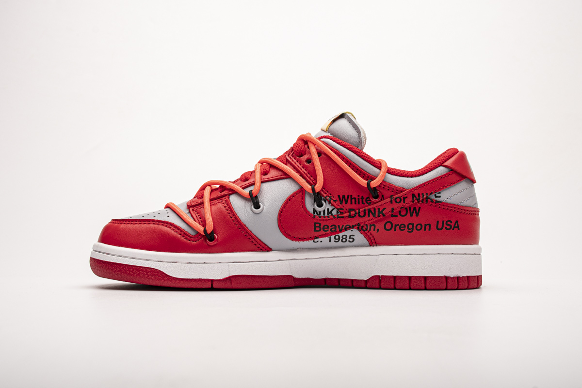 PK God Nike Dunk Low Off-White University Red CT0856-600