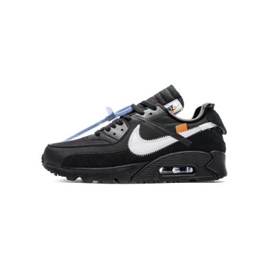 PK God Nike Air Max 90 OFF-WHITE Black AA7293-001 01