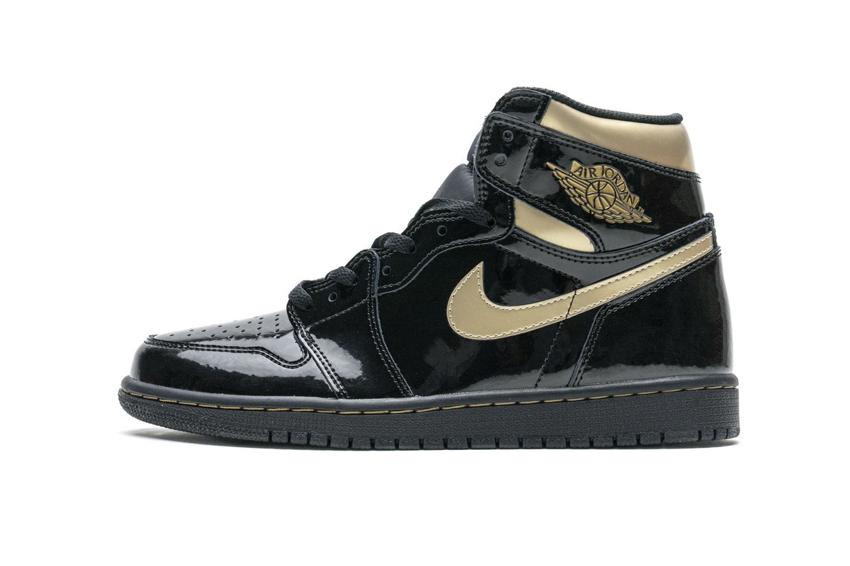LJR Air Jordan 1 Retro High Black Metallic Gold 555088-032