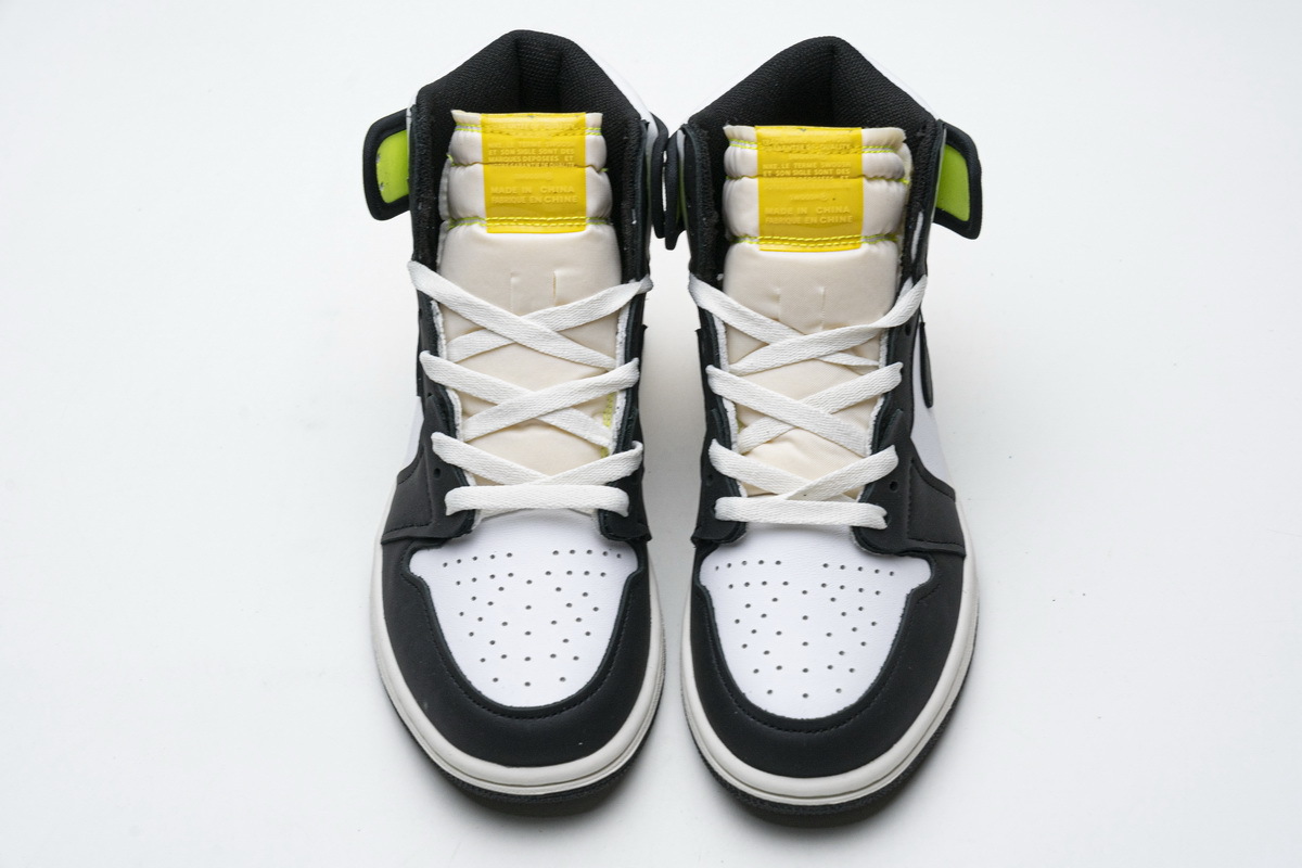 LJR Air Jordan 1 Retro High White Black Volt University Gold 555088-118