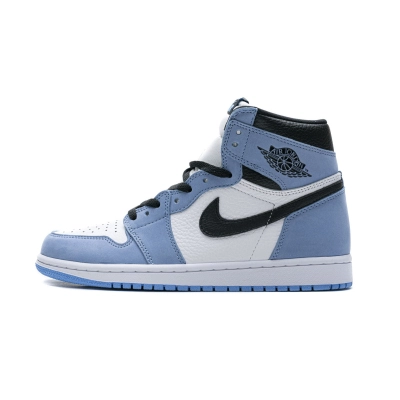 LJR Air Jordan 1 Retro High White University Blue Black 555088-134 01