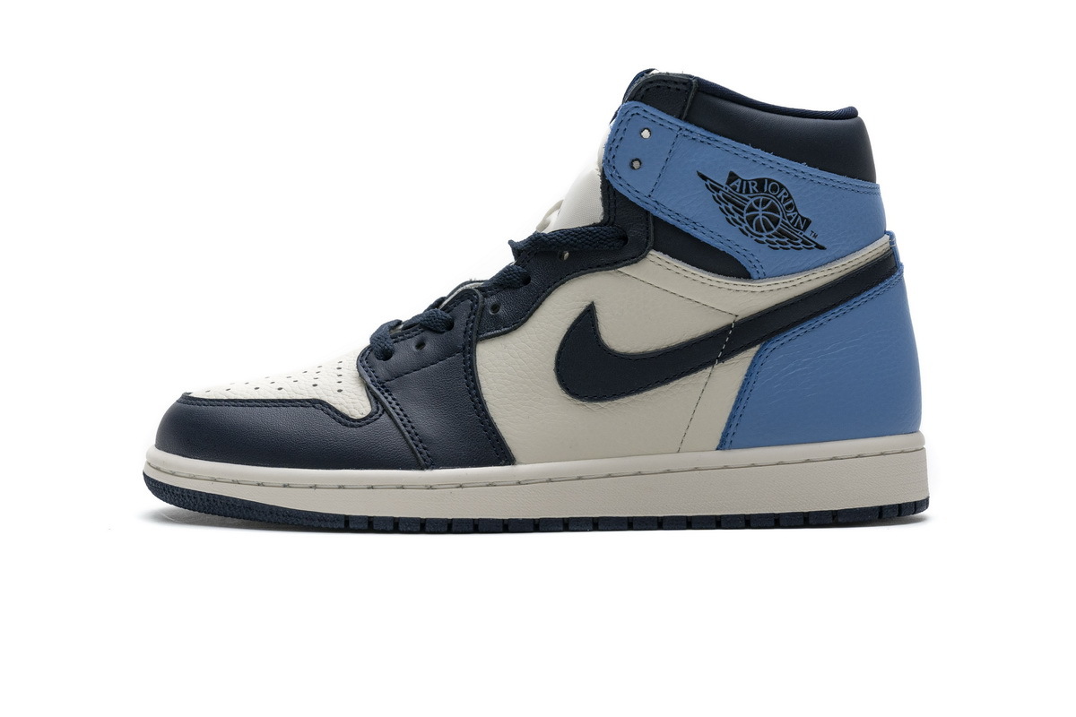 LJR Air Jordan 1 Retro High Obsidian UNC 555088-140
