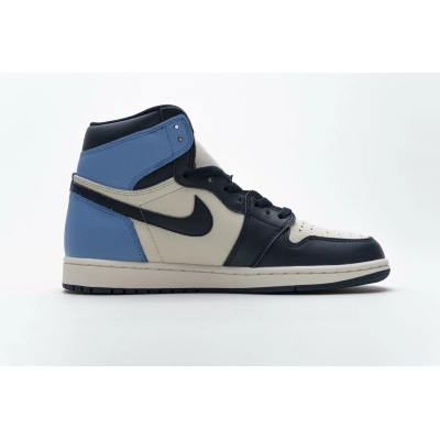 LJR Air Jordan 1 Retro High Obsidian UNC 555088-140 02