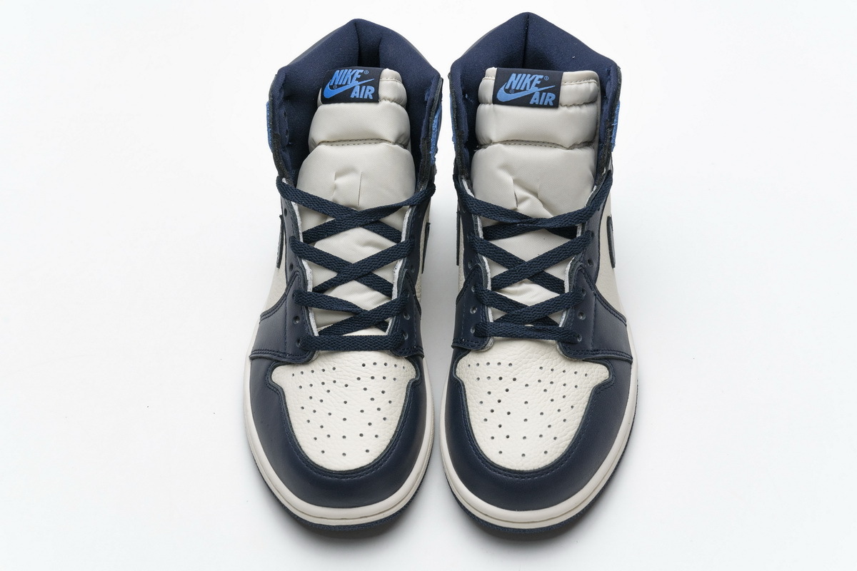 LJR Air Jordan 1 Retro High Obsidian UNC 555088-140