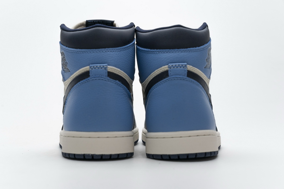 LJR Air Jordan 1 Retro High Obsidian UNC 555088-140